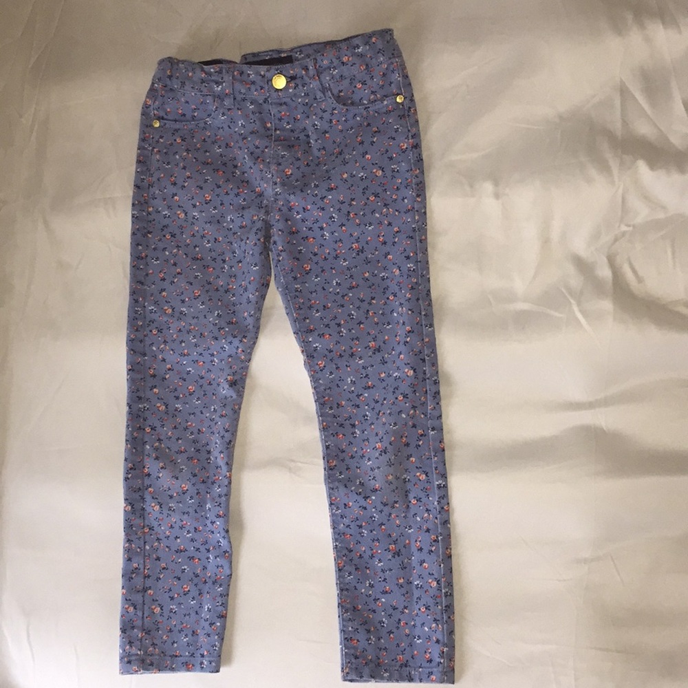 Blue floral jeans